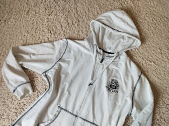Dámská mikina s kapucí na zip, vel. XL, bílá, jak NEW - 2
