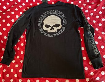 Panské triko skull nápis Harley Davidson - 2