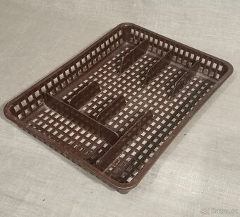 příborník organizér na příbory hnědý - 2