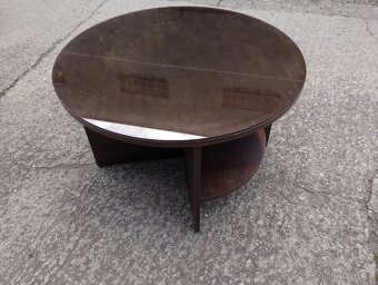 Konferenční kulatý stůl se sklem - použitý - 2