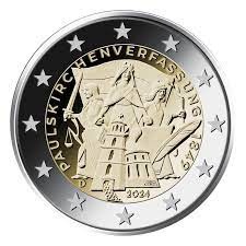 2€ Nemecko 2024 - 175. výročie Frankfurtskej ústavy - 2