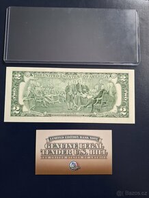 Dvou dolarová bankovka s přetiskem - 2