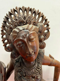Vyřezávaná socha Bali žena tanečnice teakové dřevo 55cm - 2