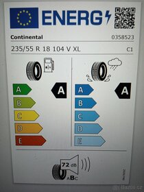 4ks NOVE letni 235/55/18 continental - 2