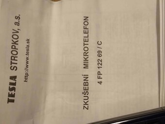 Zkusebni mikrotelefon 4FP 122 69 / C - 2