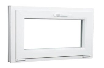 ALUPLAST Sklopné plastové okno antracit/bílé 60x42 - 2ks - 2