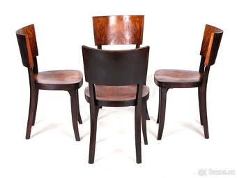 4x luxusní židle BERNKOP. ořech, 1930. - 2