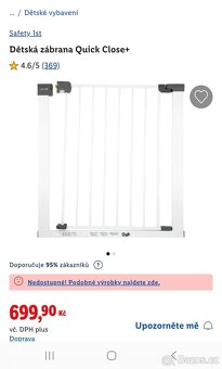 Dětská zábrana Quick Close + 2x prodloužení - 2