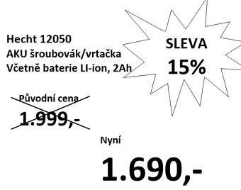 Hecht 12050 AKU šroubovák/vrtačka - 2