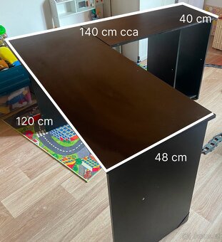 Černý rohový stůl - 2