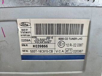 FORD KA 6000 CD RDS EON - 5S5T-18C815-CB - CD RADIO 2 CHANNE - 2