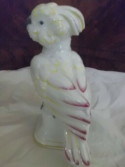 Krásná Starožitná Porcelánová Soška PAPOUŠEK - Horní Slavkov - 2