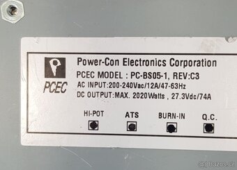 Napájecí zdroj 27V / 74A , Model PC-BS05-1 - 2