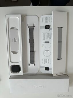 Apple Watch Series 7 45mm Cellular Stříbrný nerez - 2