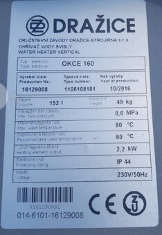 Bojler Drazice OKCE 160 - 2