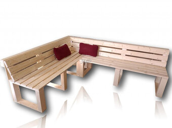 Zahradní lavice v designu palet Ela - 2