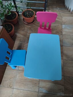 Stůl+2 židle ikea Mammut - 2