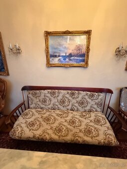 Retro dřevěné křesla a sedačka - 2