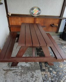 Zahradní nábytek - stůl s lavicemi (Masiv) - 2