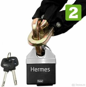 Bezpečnostní řetězový zámek Hermes set - 2