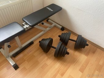 NOVÉ nakladačky 2x20kg + lavice sklopná - 2