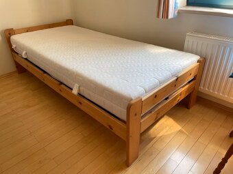 Postel 200x100 cm s matrací a roštem - 2