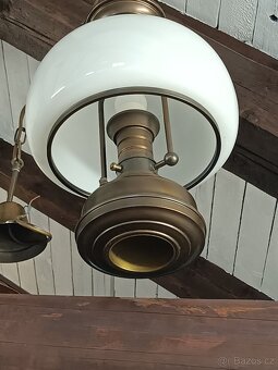 XXL Velký rustikální lustr - sklo . - 2