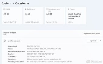 Lenovo V130-15IKB,i5-8250U,WIN 11,SSD 512GB,RAM 8GB,15.6 pal - 2