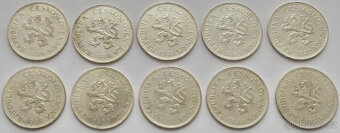 10x stříbrné mince 5 Korun 1928 až 1932, VZÁCNÝ KONVOLUT  - 2