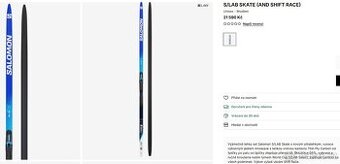 Běžecké lyže Salomon S/Lab Skate + Shift Race NOVÉ - 2