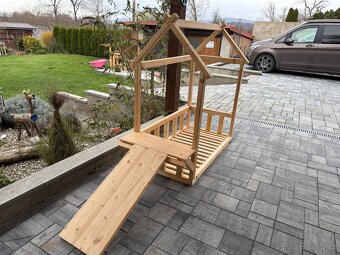 Dětská postýlka z masivu s klouzačkou - 2