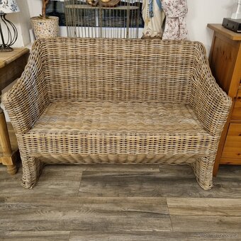 Ratanová lavice lavička - 2