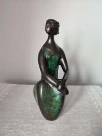 Jitka Forejtová sediaci akt žena keramická soška 30 cm - 2