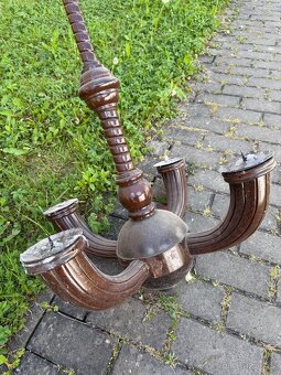 Starožitný barokní vyřezávaný lustr - 2