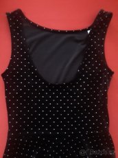 černé semišové šaty XS - 2