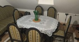 Starožitná jídelní sestava. - 2