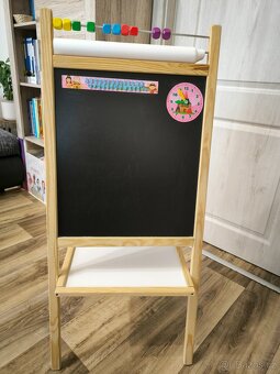 Dětská dřevěná tabule oboustanná s počitadlem - 2