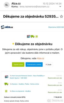 Nintendo Switch – TOP stav, skoro nepoužívaný + hry + příslu - 2