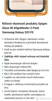 Spigen Glass tR AlignMaster 2 Pack Samsung Galaxy S23 FE - 2