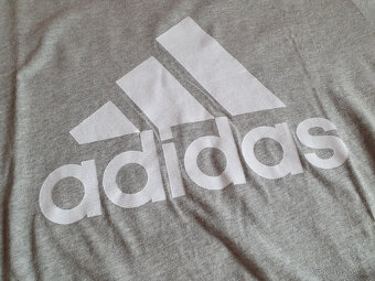 Šedé triko Adidas Essentials Single Jersey Big Logo - XL - 2