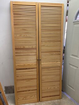 Dřevěné lamelové dveře 202x50 - 2