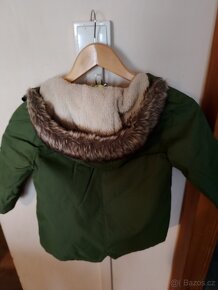 Zelená zimní bunda (kabátek) NEXT na výšku 98cm 2-3roky - 2