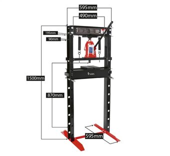Hydraulický dílenský lis 20T s panenkou Redats - 2