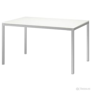 Ikea Torsby - Stůl, pochromované/lesklá bílá, 135x85 cm - 2