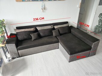 Prodám rozkládací sedačku s úložným prostorem - 2