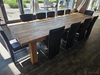 Velký masivní Teakový stůl s příběhem 375 x 118 až 14 lidí - 2