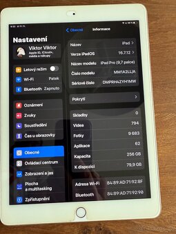 iPad Pro 9,7 paměť 256gb - 2