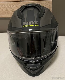 Přilba NOX N304S Carver - Černá matná (žlutá) - 2