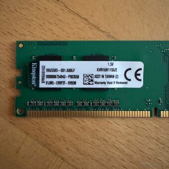 Kingston 4GB KIT (2x2GB) DDR3‑1600MHz DIMM CL11 Non‑ECC - 2