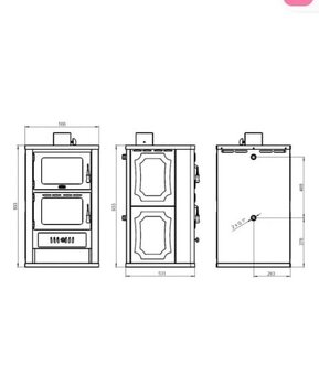 PRITY krbová kamna s troubou a výměníkem FG W15 - 2